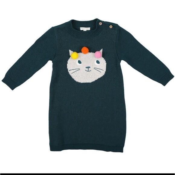 Munich Blue Baby Girl Infant Toddler Child Lot Of 3 Sweater Dresses 18-24 Months - Picture 2 of 16